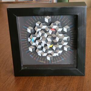 Clever Clocks Hexagon Multicolor 9x9x2" Signed and Numbered Made in California